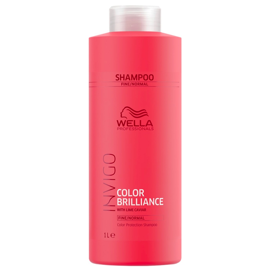 Shampoing Color Brilliance Invigo Cheveux Fins  normaux Wella 1L