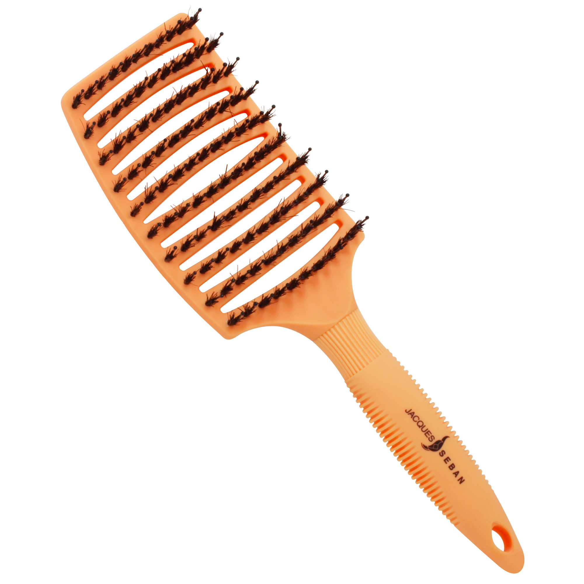 Brosse dmlante courbe Sanglier/Nylon Orange Jacques Seban