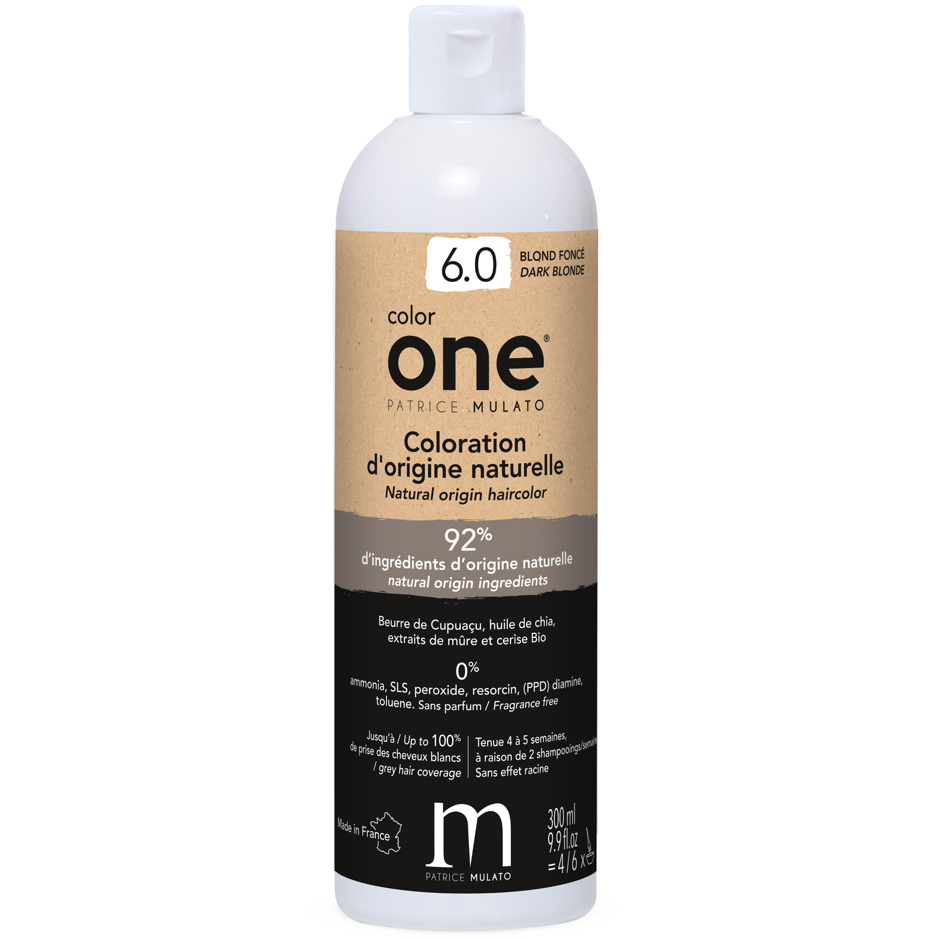 Coloration Naturelle 6.0 BLOND FONC Color One Mulato 300 ML