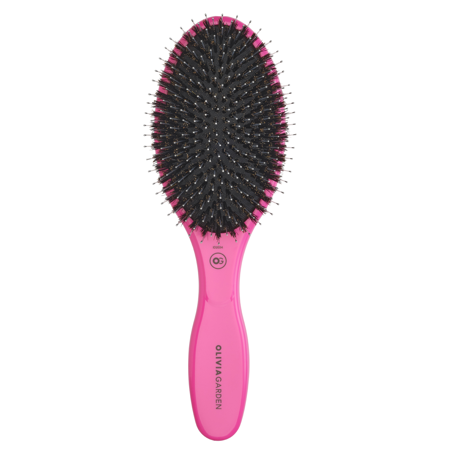 Brosse pneumatique Expert Care Oval Sanglier/Nylon Pink Olivia Garden