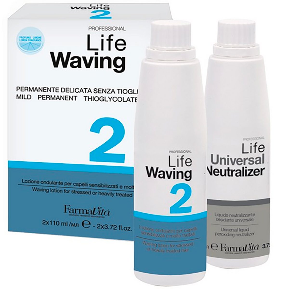 Kit Permanente Life Waving 2 Cheveux fragiles Farmavita 2x110ML