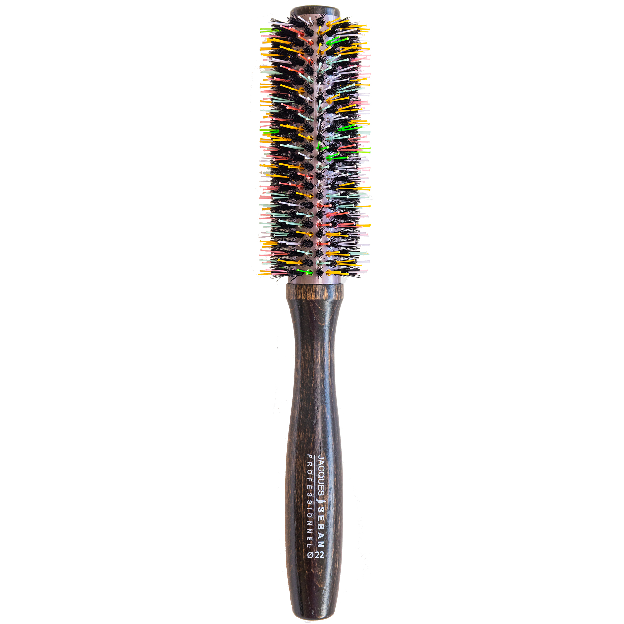 Brosse ronde Sanglier/Nylon Rainbow Jacques Seban 22mm