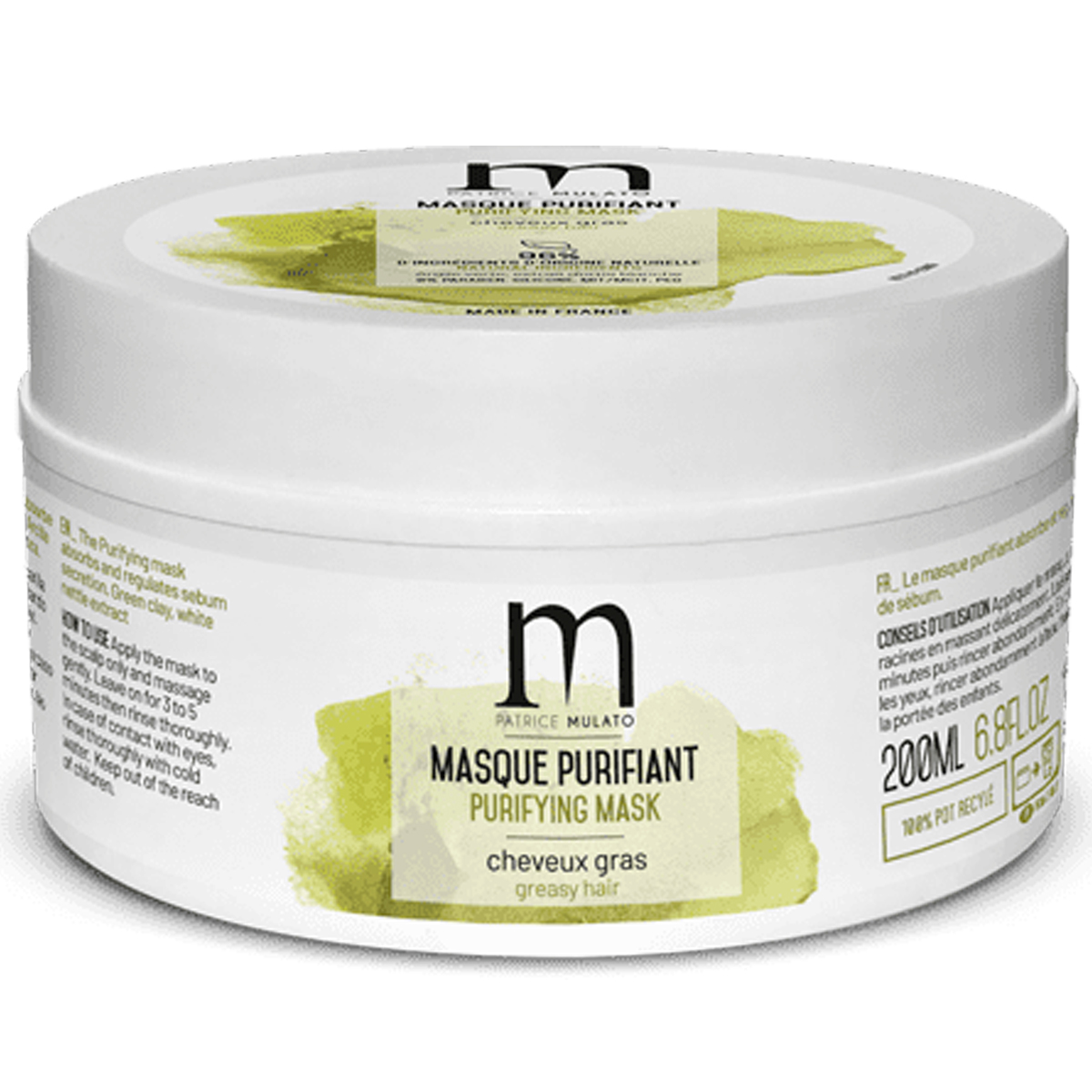 Masque Purifiant Cheveux Gras  L'Argile Mulato 200 ML