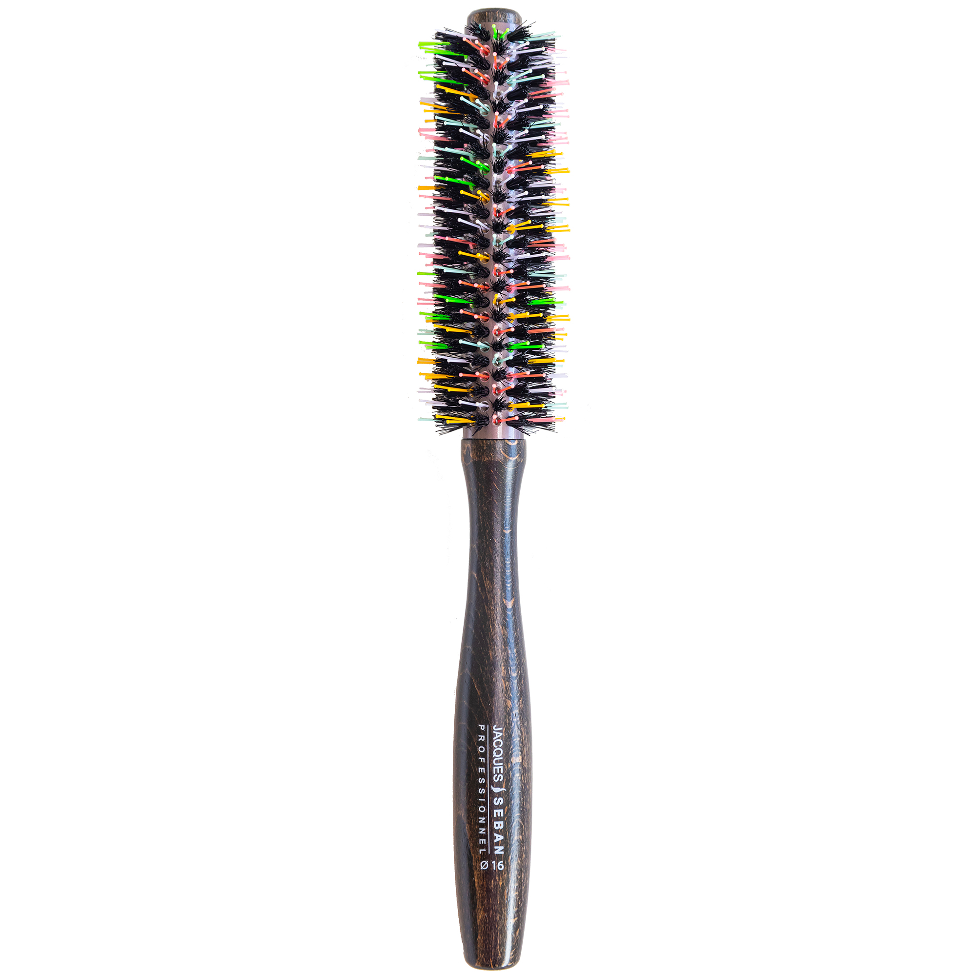 Brosse ronde Sanglier/Nylon Rainbow Jacques Seban 16mm