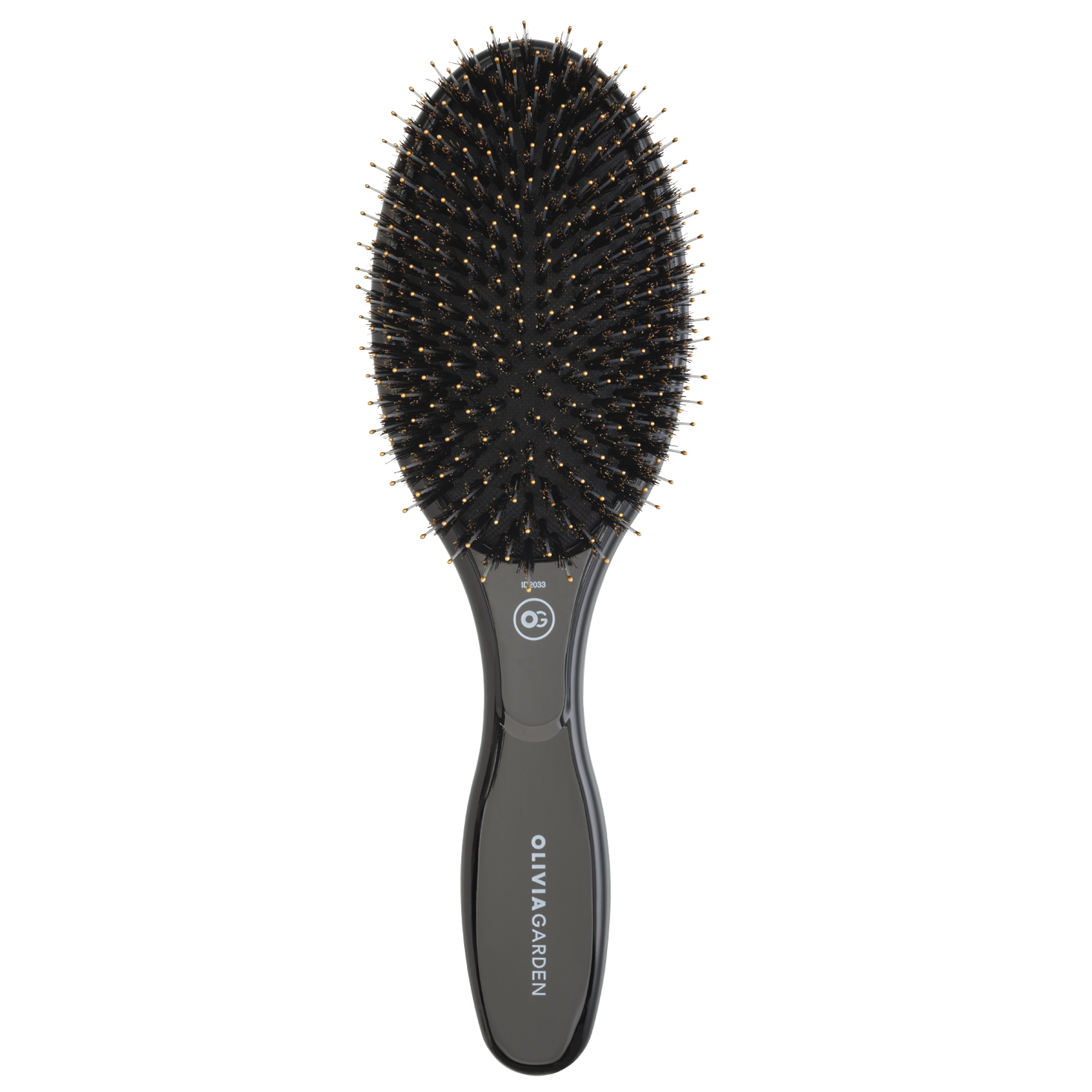 Brosse pneumatique Expert Care Oval Sanglier/Nylon Black Olivia Garden