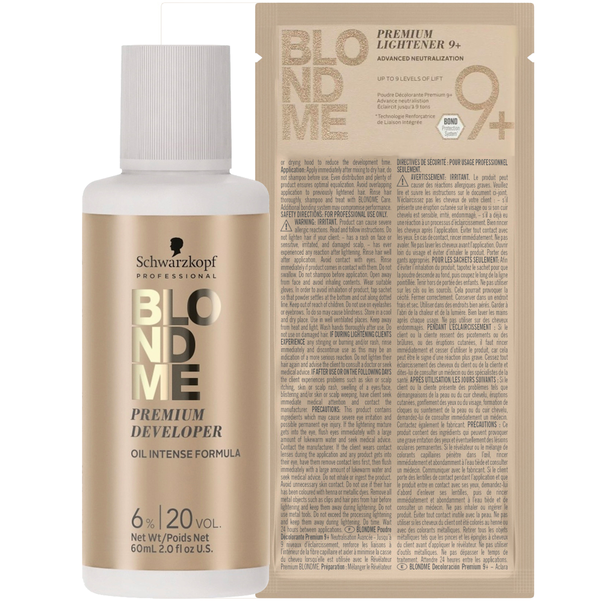 Duo Sachet Poudre Dcolorante Blond Me + Oxydant 20 Vol