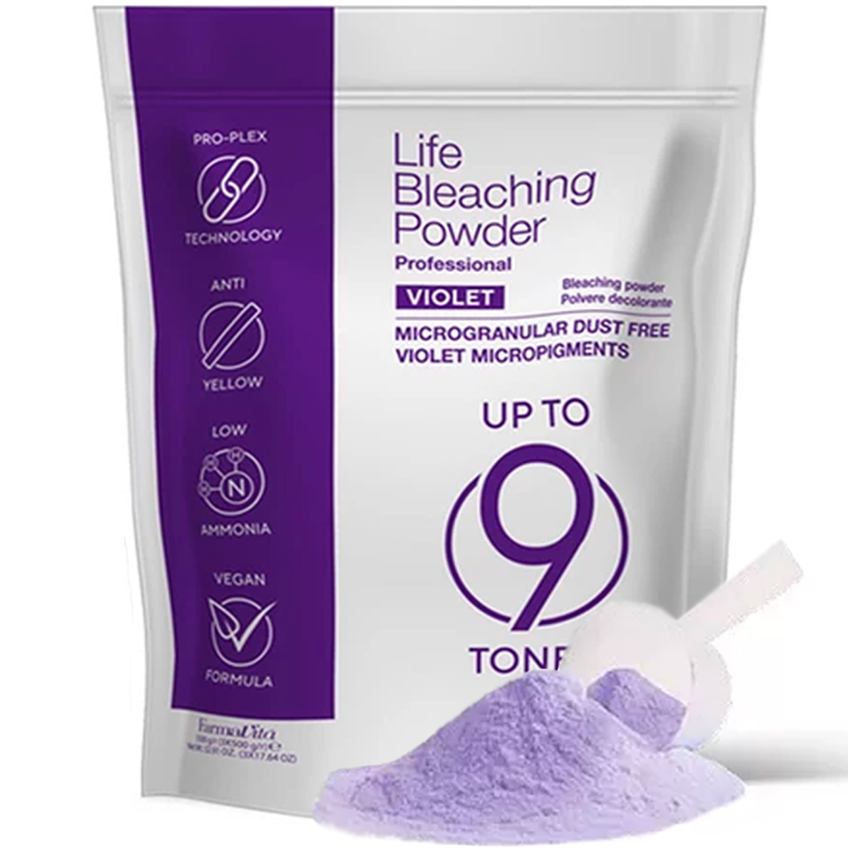 Poudre Dcolorante 9 Tons Violette Life Farmavita 500G 